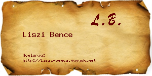 Liszi Bence névjegykártya